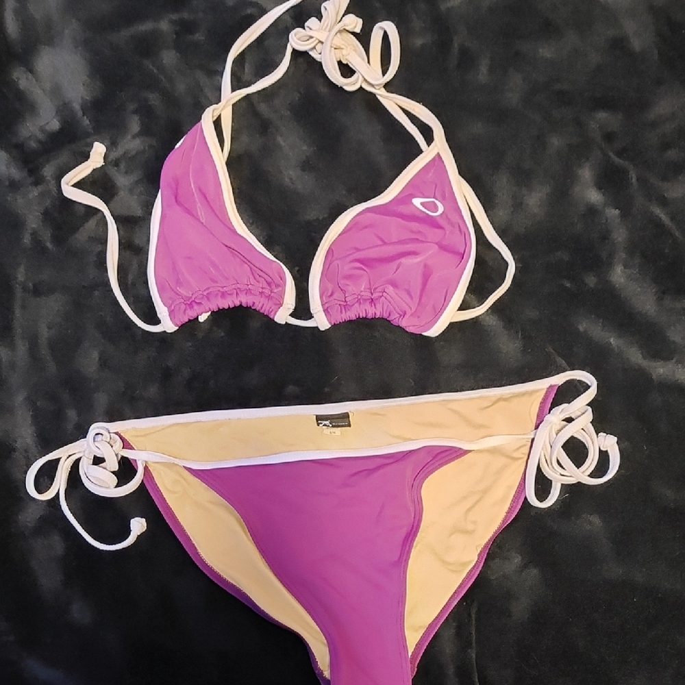 Oakley Purple and Cream Bikini Swimwear